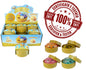 SQUISHY Ravioli (Dumpling) 8,5cm Super Glitter TPR+GEL in display da 12pz 4ass
