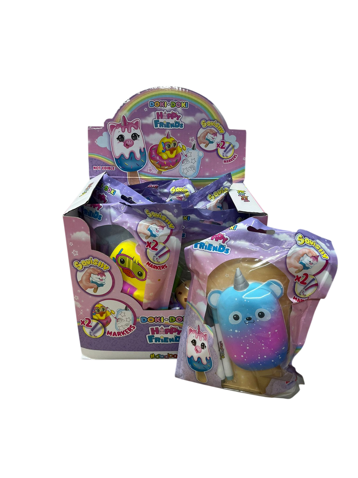 DOKI DOKI HAPPY FRIEND SQUISHY - SBABAM DISPLAY DA 6